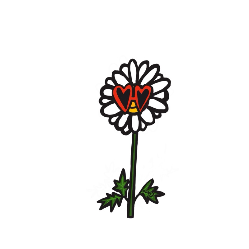 Handgetekende bloemenillustratie door Marretjes